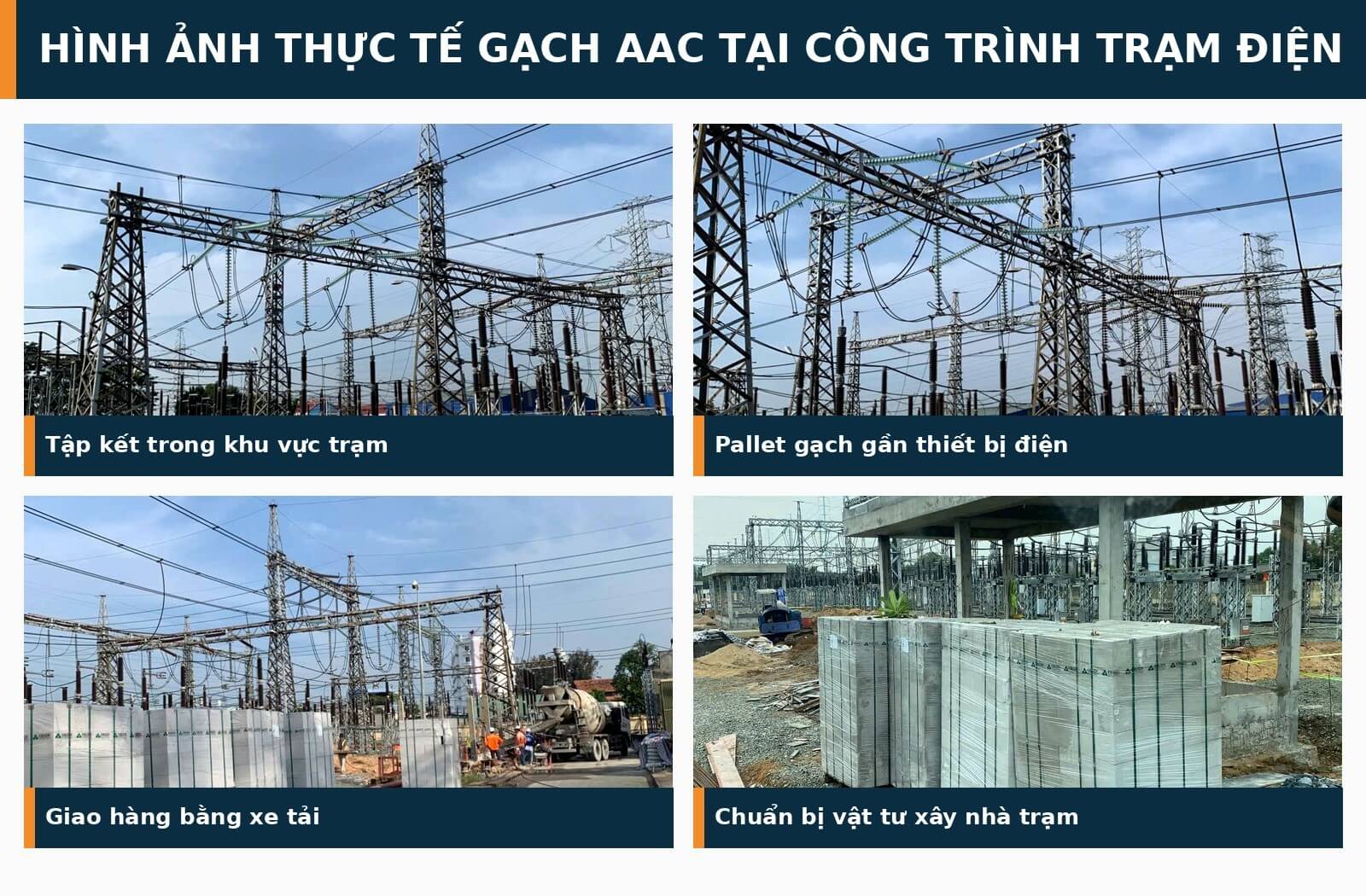 Gạch AAC xây trạm điện, trạm biến áp