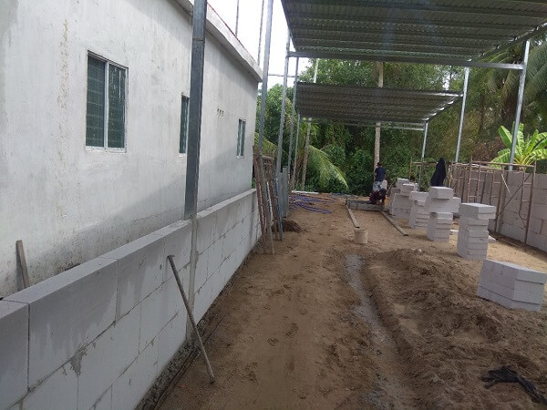 Gạch bê tông nhẹ xây nhà tiền chế