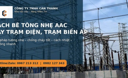 Gạch AAC xây trạm điện, trạm biến áp - Giải pháp tường nhẹ an toàn, thi công nhanh