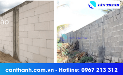 Gạch bê tông xây tường rào giá tốt tại Càn Thanh